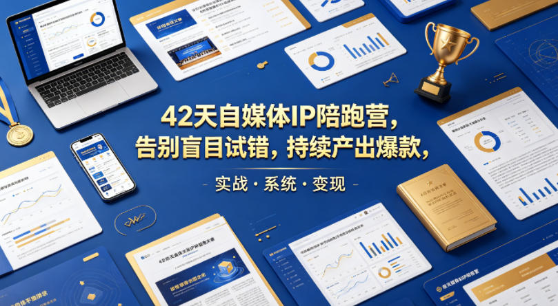42天自媒体IP陪跑营，告别盲目试错，持续产出爆款，实战·系统·变现(更新2026)-xiaobairz