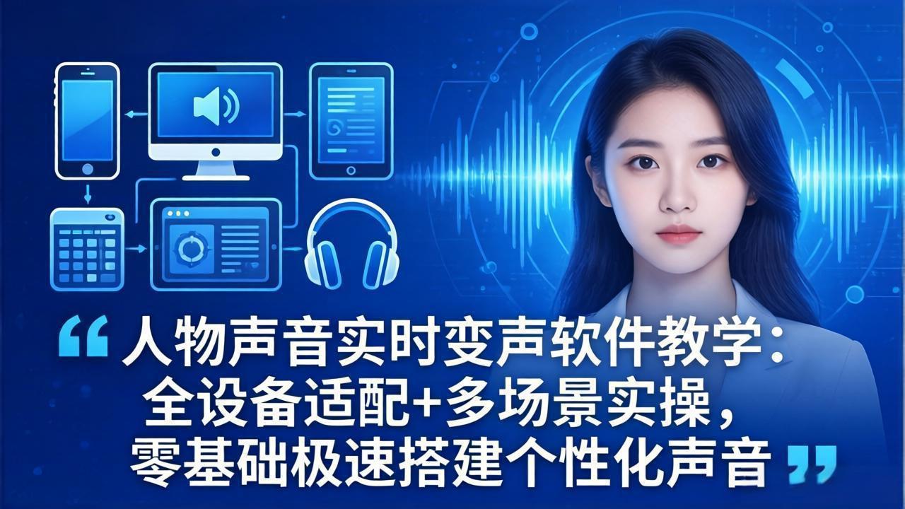 人物声音实时变声软件教学：全设备适配+多场景实操，零基础极速搭建个性化声音-xiaobairz
