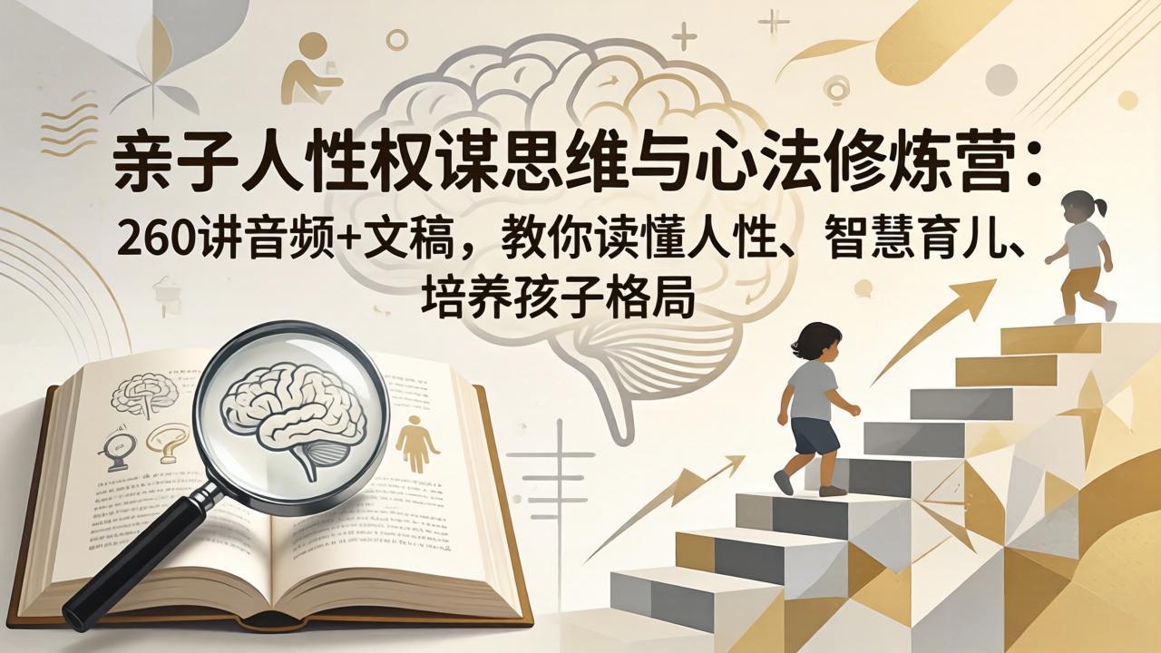亲子人性权谋思维与心法修炼营：260讲音频+文稿，教你读懂人性、智慧育儿、培养孩子格局-xiaobairz