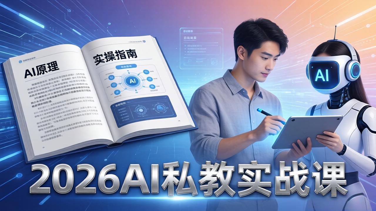 2026AI私教实战课：从AI原理到全场景实操，零基础学会用AI提效+单人单干创业-xiaobairz