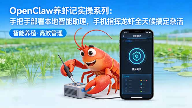 OpenClaw养虾记实操系列-更新：手把手部署本地智能助理，手机指挥龙虾全天候搞定杂活-xiaobairz