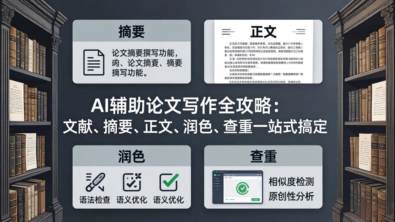 AI辅助论文写作全攻略：文献、摘要、正文、润色、查重一站式搞定-xiaobairz