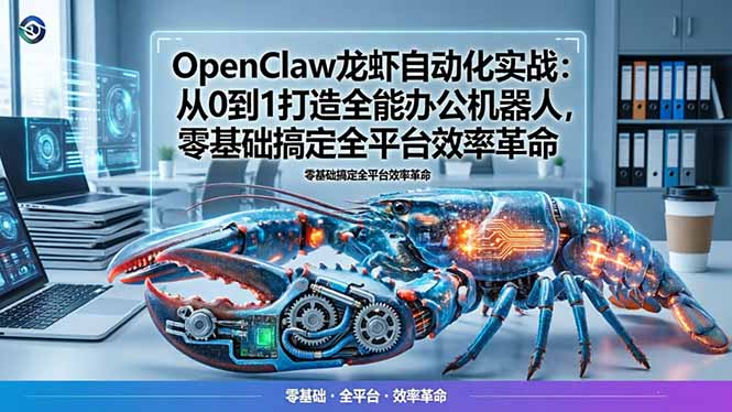 OpenClaw龙虾自动化实战：从0到1打造全能办公机器人，零基础搞定全平台效率革命-xiaobairz
