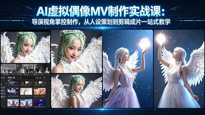 AI虚拟偶像MV制作实战教学：导演视角掌控制作，从人设策划到剪辑成片一站式教学-xiaobairz