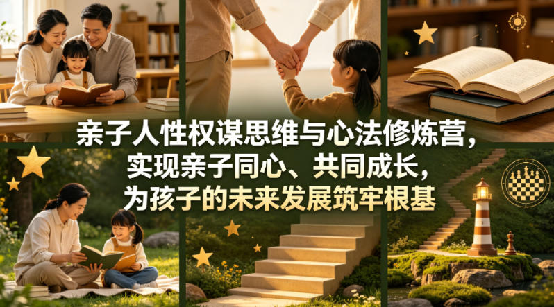 亲子人性权谋思维与心法修炼营，实现亲子同心、共同成长，为孩子的未来发展筑牢根基【音频】-xiaobairz
