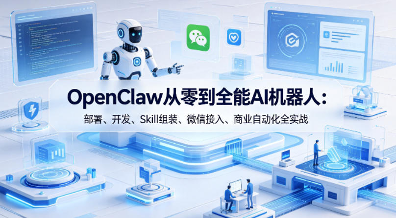 OpenClaw从零到全能AI机器人：部署、开发、Skill组装、微信接入、商业自动化全实战-xiaobairz