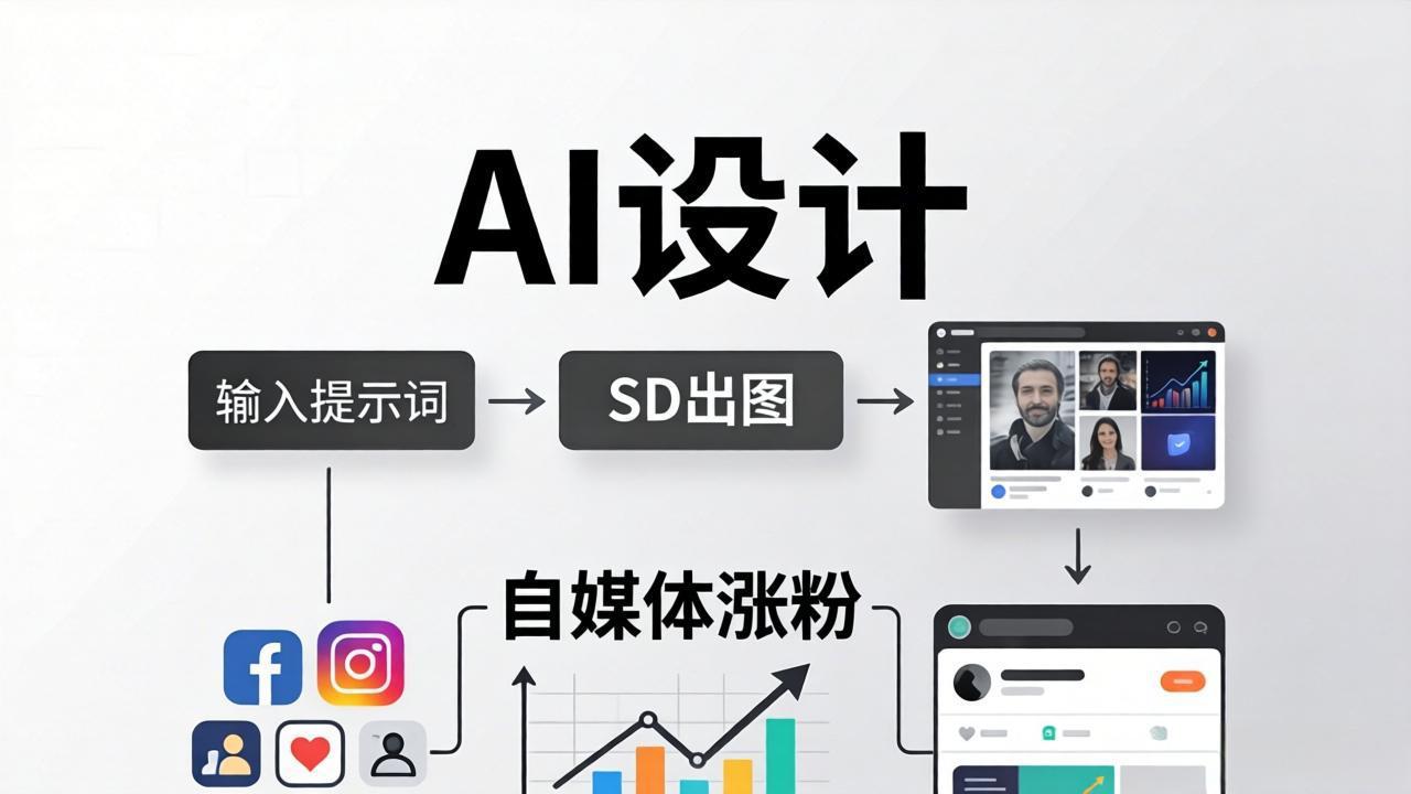 人人都是AI设计师：SD出图+自媒体涨粉一站教学，告别图文素材焦虑，AI设计让你轻松避开内卷-xiaobairz