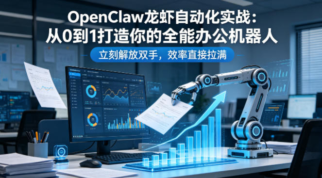 OpenClaw龙虾自动化实战：从0到1打造你的全能办公机器人，立刻解放双手，效率直接拉满-xiaobairz