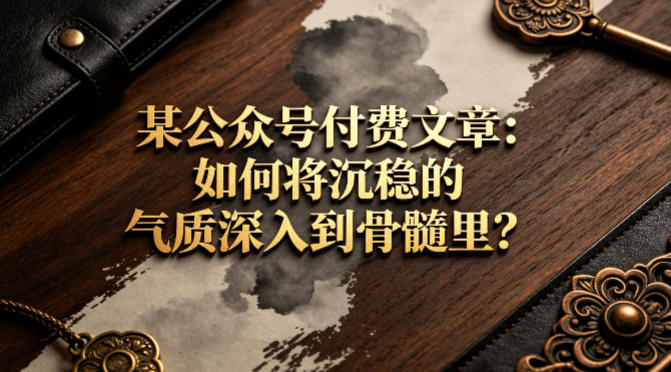 某公众号付费文章：如何将沉稳的气质深入到骨髓里？-xiaobairz