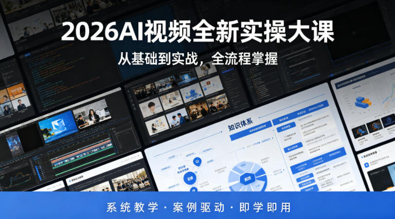 2026AI视频全新实操大课，从基础到实战，全流程掌握，系统教学·案例驱动·即学即用-xiaobairz