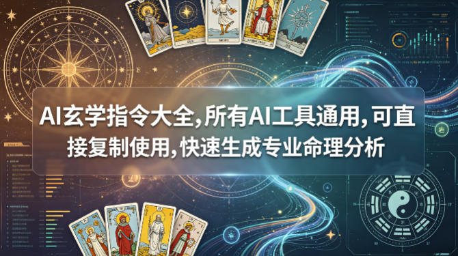 AI玄学指令大全，所有AI工具通用，可直接复制使用，快速生成专业命理分析-xiaobairz