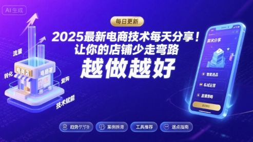 2026最新电商技术每天分享，让你的店铺少走弯路，越做越好(更新26年04月)-xiaobairz
