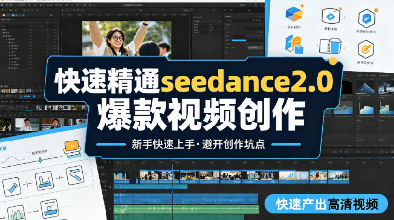 快速精通seedance2.0爆款视频创作，快速产出高清视频，避开大量创作坑点，新手也能快速上手-xiaobairz