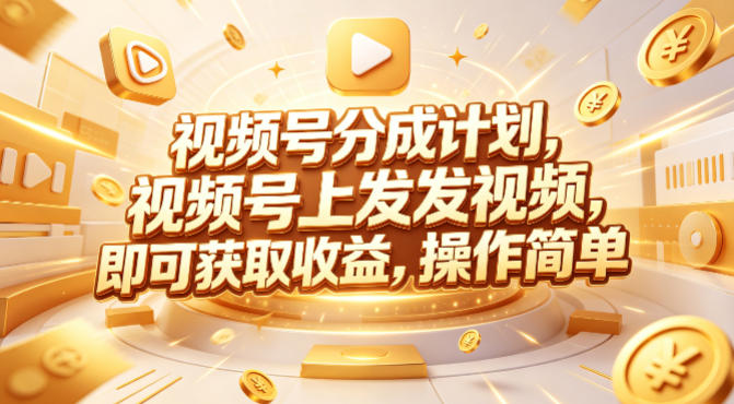视频号分成计划，599元众筹的Red团队课程，视频号上发发视频，即可获取收益，操作简单-xiaobairz
