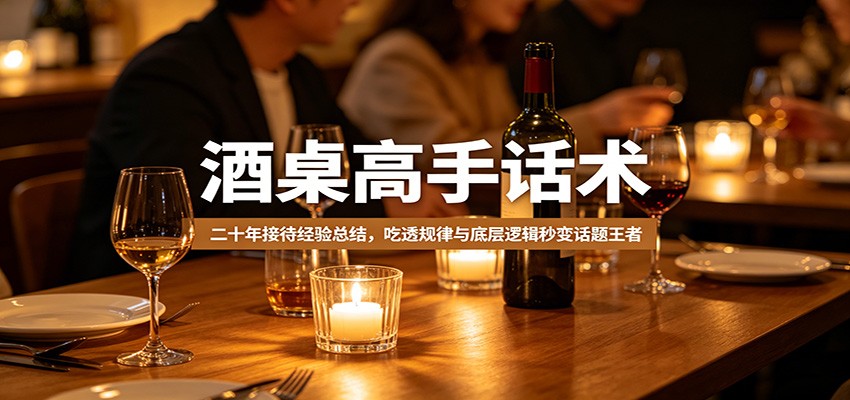 酒桌高手话术：二十年接待经验总结，吃透规律与底层逻辑秒变话题王者-xiaobairz