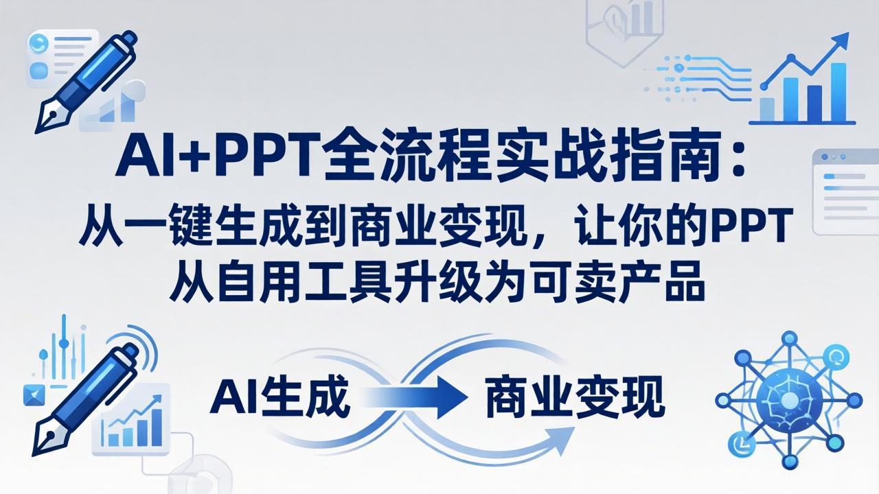 AI+PPT全流程实战指南-更新4月21：从一键生成到商业变现，让你的PPT从自用工具升级为可卖产品-xiaobairz
