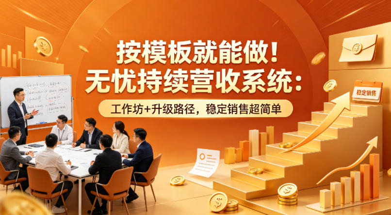 按模板就能做！无忧持续营收系统：工作坊+升级路径，稳定销售超简单【原创双语字幕】-xiaobairz