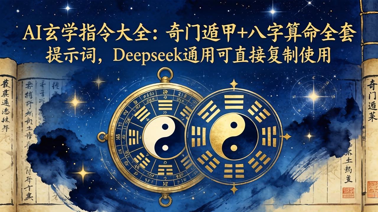 AI玄学指令大全：奇门遁甲+八字算命全套提示词，Deepseek通用可直接复制使用-xiaobairz