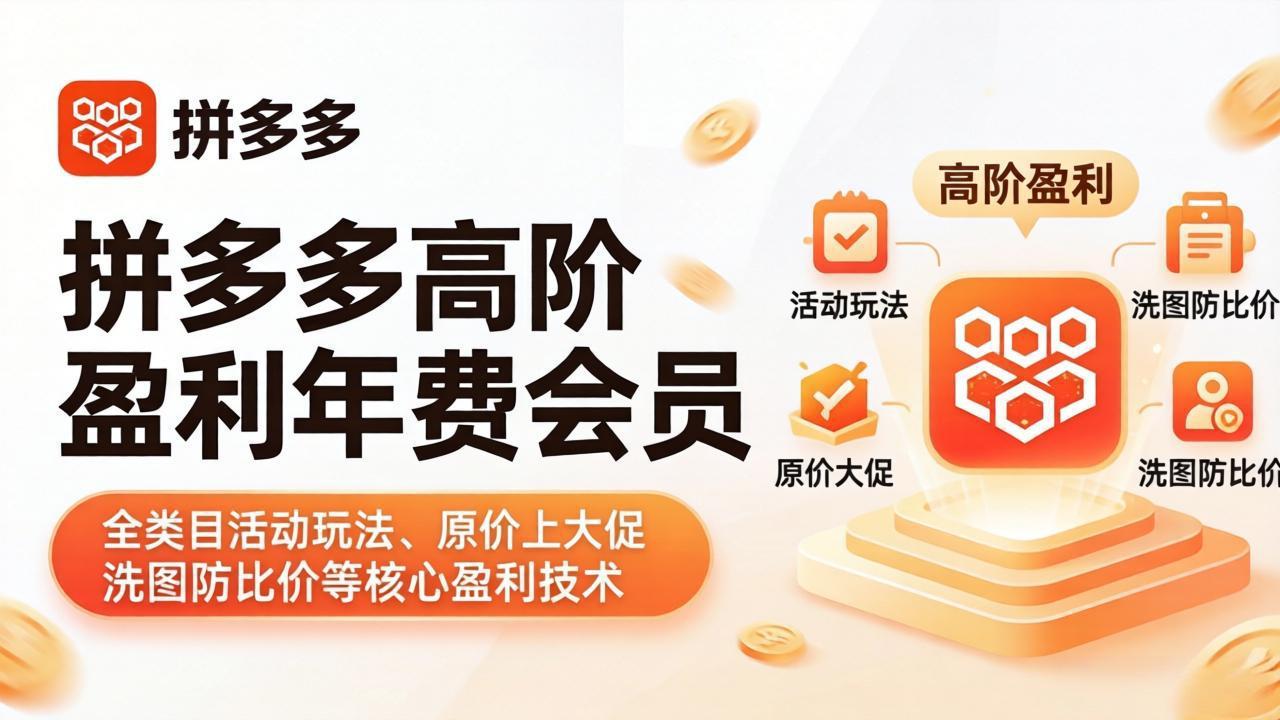 拼多多高阶盈利年费会员(更新4月15-xiaobairz