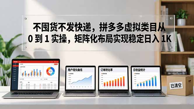 不囤货不发快递，拼多多虚拟类目从 0 到 1 实操，矩阵化布局实现稳定日入 1K-xiaobairz