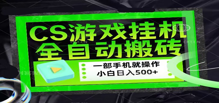 CSGO游戏挂机捡漏搬砖，超稳定的项目，带领1000+小白实现日入500+-xiaobairz
