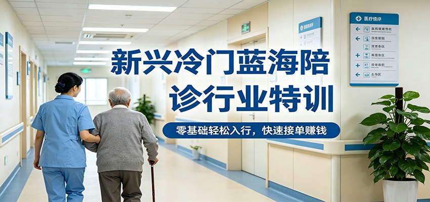 新兴冷门蓝海陪诊行业特训，零基础轻松入行，快速接单赚钱-xiaobairz