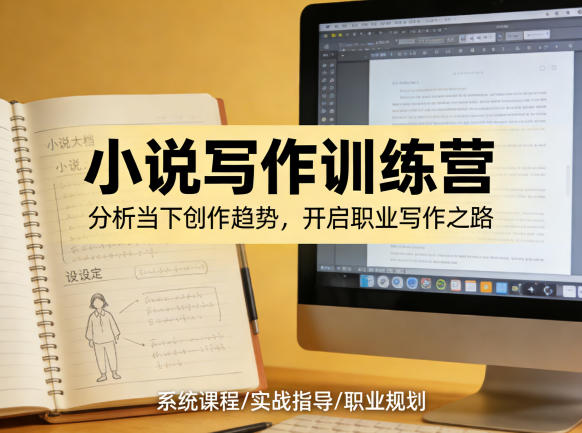 小说加写作训练营，带你分析如何在当下脱颖而出，开启你的职业创作之路-xiaobairz