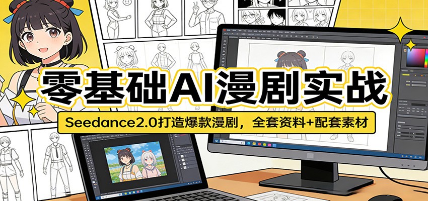 零基础AI漫剧实战：Seedance2.0打造爆款漫剧，全套资料+配套素材-xiaobairz
