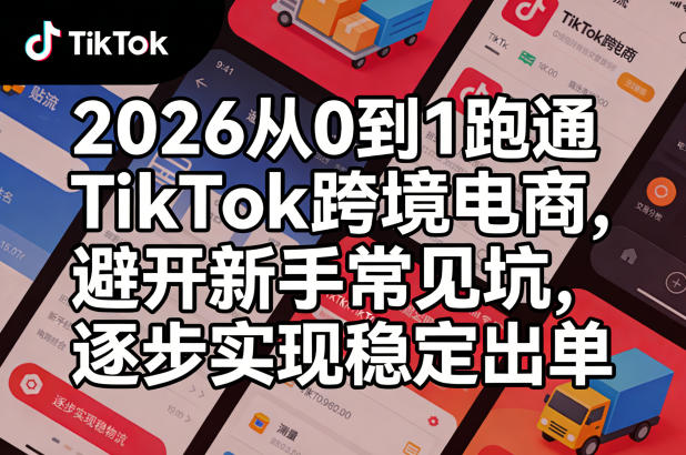 2026从0到1跑通TikTok跨境电商，避开新手常见坑，逐步实现稳定出单-xiaobairz