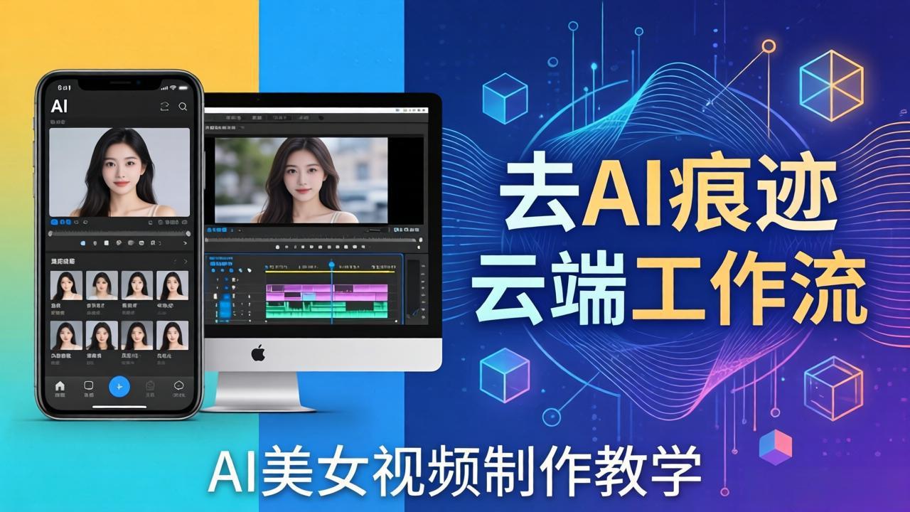 AI美女视频制作教学：去AI痕迹，云端工作流出图，手机电脑均可，不需要配置-xiaobairz