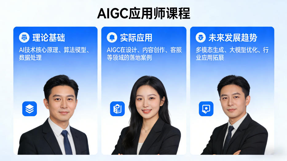AIGC应用师课程，覆盖了AI技术的理论基础、实际应用、以及未来发展趋势-xiaobairz