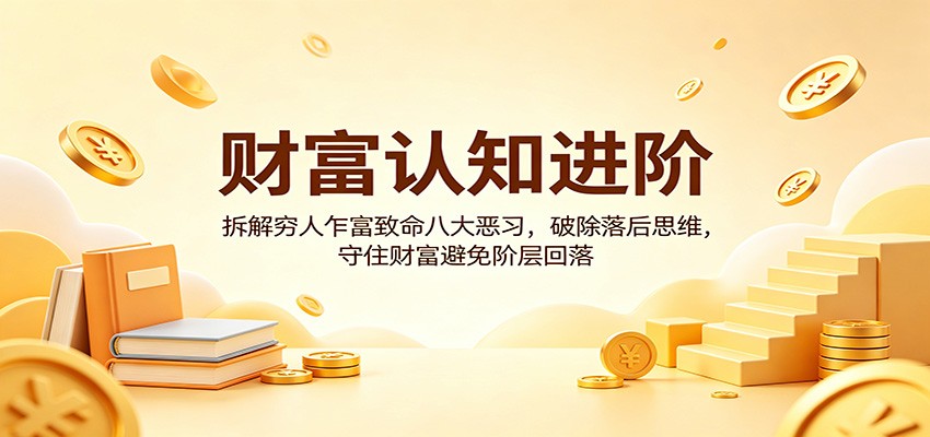 财富认知进阶：拆解穷人乍富致命八大恶习，破除落后思维，守住财富避免阶层回落-xiaobairz