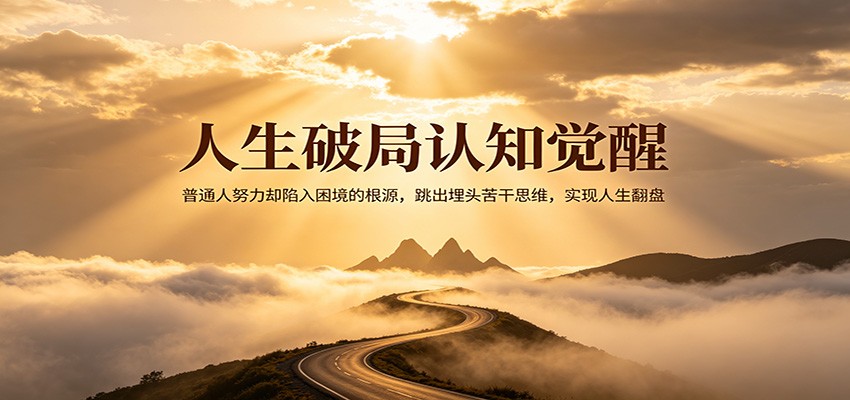 人生破局认知觉醒，普通人努力却陷入困境的根源，跳出埋头苦干思维，实现人生翻盘-xiaobairz