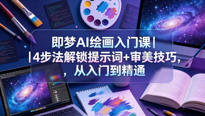 即梦AI绘画入门课｜4步法解锁提示词+审美技巧，从入门到精通-xiaobairz