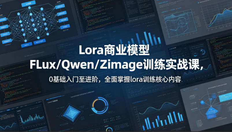 系统性学习Lora商业模型FLux／Qwen／Zimage训练实战课，0基础入门至进阶，全面掌握lora训练核心内容-xiaobairz