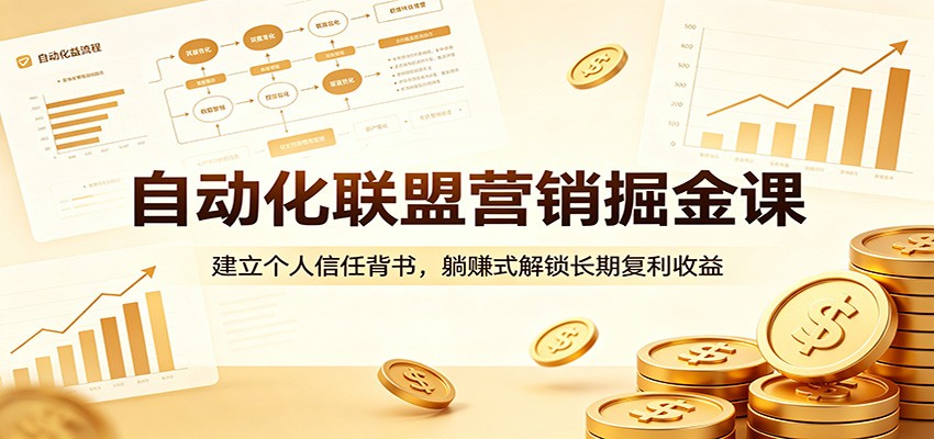 自动化联盟营销掘金课：建立个人信任背书，躺赚式解锁长期复利收益-xiaobairz