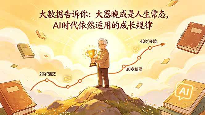付费文章：大数据告诉你：大器晚成是人生常态，AI 时代依然适用的成长规律-xiaobairz