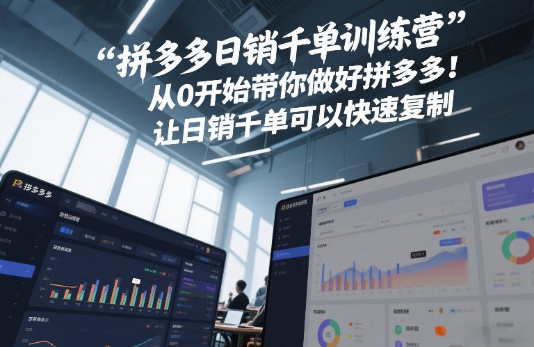 拼多多日销千单训练营，从0开始带你做好拼多多，让日销千单可以快速复制(更新26年4月)-xiaobairz
