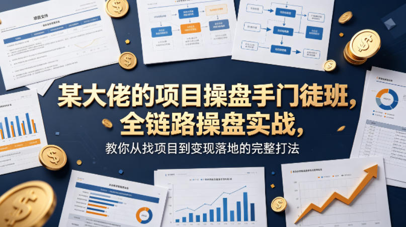 某大佬的项目操盘手门徒班，全链路操盘实战，教你从找项目到变现落地的完整打法-xiaobairz