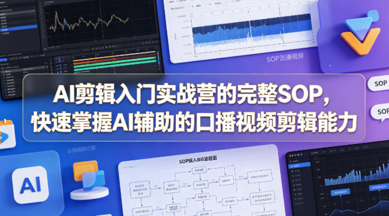 AI剪辑入门实战营的完整SOP，快速掌握AI辅助的口播视频剪辑能力-xiaobairz