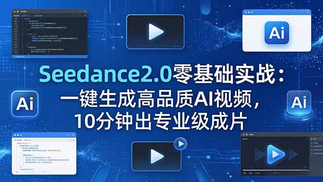 Seedance2.0零基础实战：一键生成高品质AI视频，10分钟出专业级成片-xiaobairz