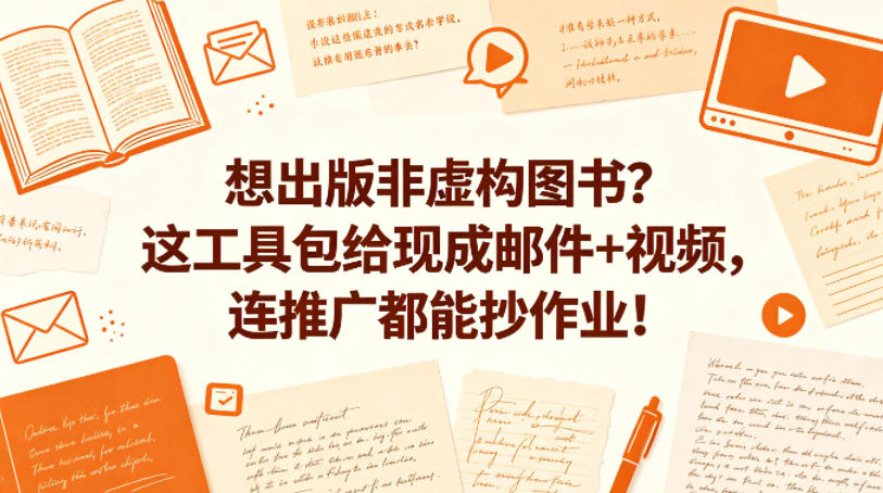 想出版非虚构图书？这工具包给现成邮件+视频，连推广都能抄作业！【原创双语字幕】-xiaobairz