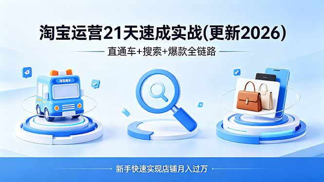 淘宝运营21天速成实战(更新4月-xiaobairz