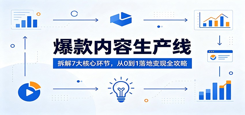 爆款内容生产线：拆解7大核心环节，从0到1落地变现全攻略-xiaobairz