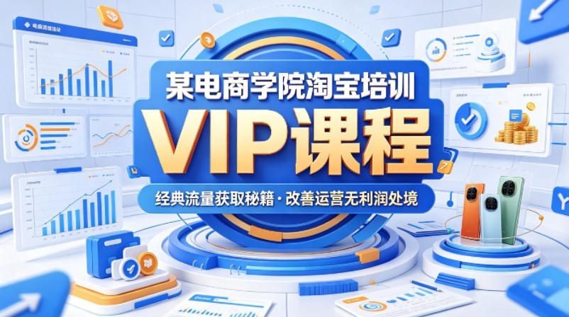 某电商学院淘宝培训VIP课程，各种经典有用的流量获取秘籍，改善运营产品没利润的处境(2026年5月)-xiaobairz