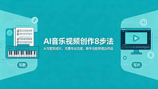 AI音乐视频创作8步法：从写歌到成片，无需专业功底，新手也能快速出作品-xiaobairz