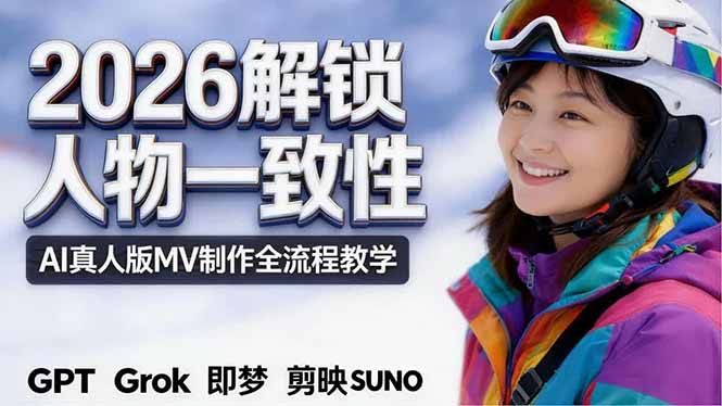 2026独创解锁人物一致性：AI真人版MV制作，不讲空话，不拼概念，全流程实操-xiaobairz