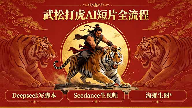 武松打虎AI短片全流程：Deepseek写脚本+Seedance生视频+海螺生图-xiaobairz