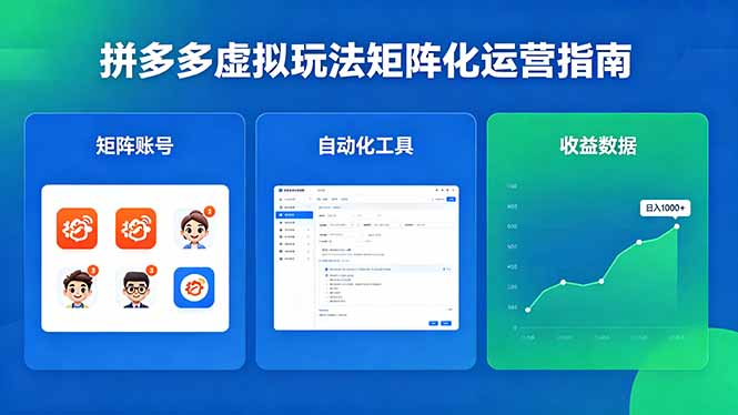 闭眼可复制的拼多多虚拟玩法，矩阵化运营，长期稳定日入 1000+-xiaobairz