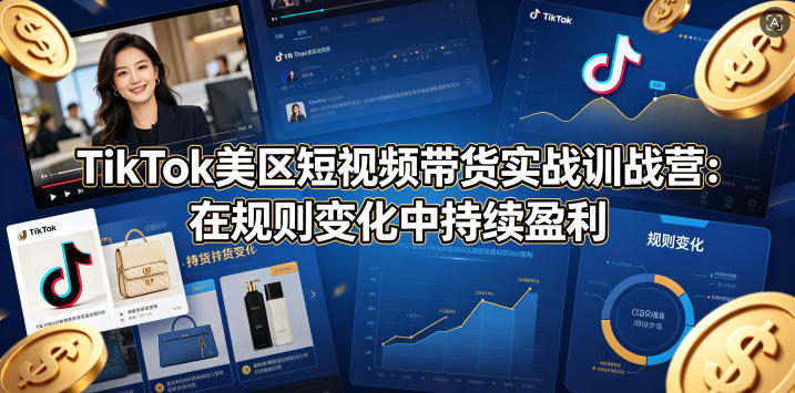 TikTok美区短视频带货实战训战营：在规则变化中持续盈利-xiaobairz